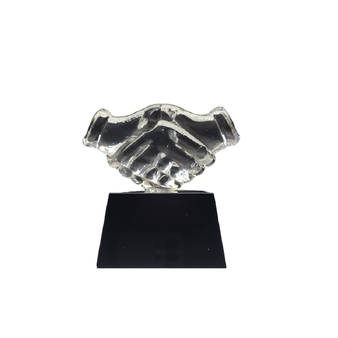 Hand Shake Crystal Trophy - CGT004