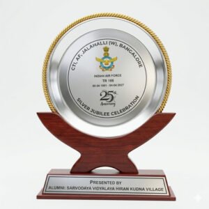 Metal Plate Wooden Trophy - WTT003